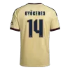 GYÖKERES #14 Arsenal Third Soccer Jersey 2026/27 Yellow - UCL - bestfootballkits