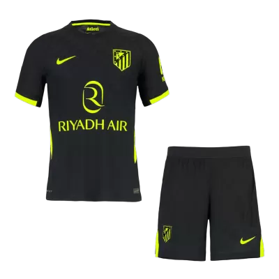 Atletico Madrid Away Soccer Jersey Kit (Jersey+Shorts) 2026/27 Black - bestfootballkits