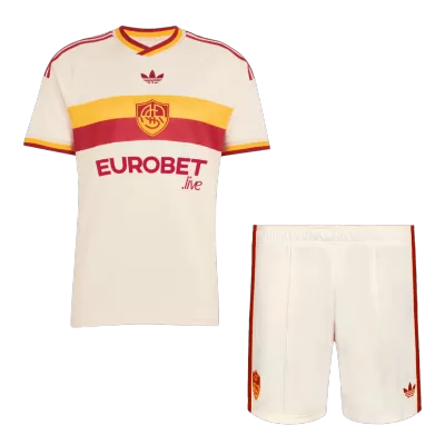 Roma Away Soccer Jersey Kit (Jersey+Shorts) 2026/27 White - bestfootballkits