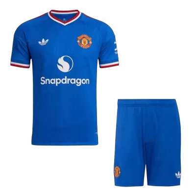 Manchester United Away Soccer Jersey Kit (Jersey+Shorts) 2026/27 Blue - bestfootballkits