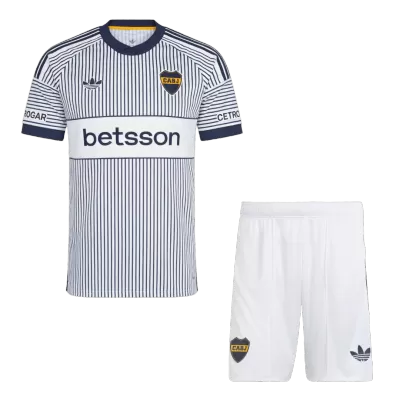 Boca Juniors Away Soccer Jersey Kit (Jersey+Shorts) 2026/27 White - bestfootballkits