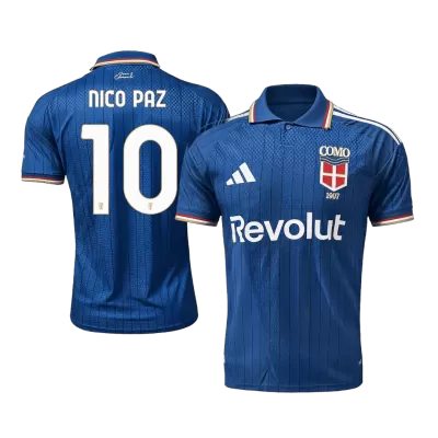 Nico Paz #10 Como 1907 Soccer Home Jersey 2026/27 Blue - bestfootballkits